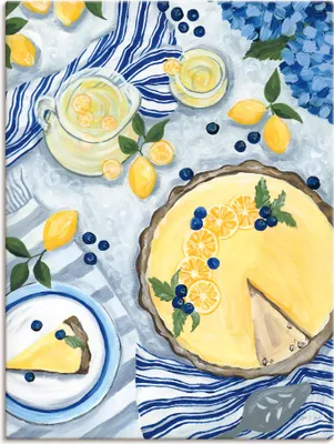 Produktbild von ARTland Leinwandbild Summer Picnic I Größe: 60x80 cm