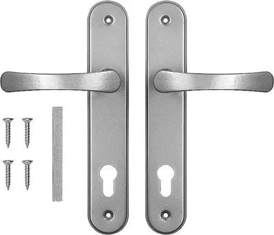 Obrázek produktu pro Kliku na dveře, kování z nerezové oceli, stříbrná, 12 cm