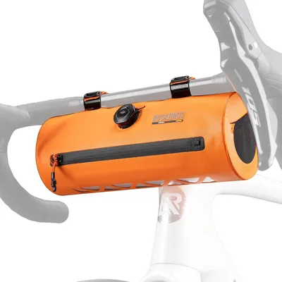 Productafbeelding van ROCKBROS Fietszak voor het stuur, waterdicht, voorzak, krasbestendig, robuust, fietstas in oranje kleur
