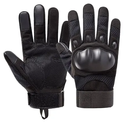 Produktbild von 1 Paar Outdoor-Handschuhe, Touchscreen-kompatibel, Vollfingerhandschuhe mit weichem Knöchelschutz, rutschfestem Griff, Motorradhandschuhe