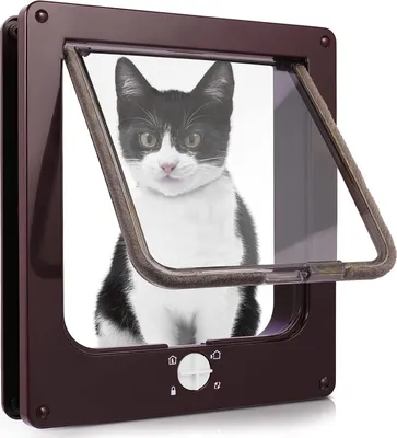 Produktbild von Haustiertür, Katzen- Hundeklappe, mit 4 Verschlussoptionen, L: 23,5 x 25 cm