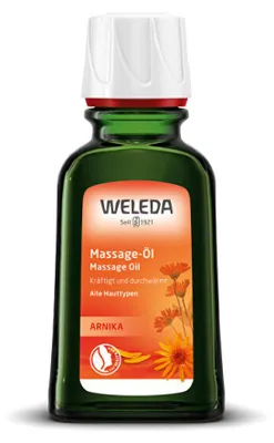 Zdjęcie produktu dla Weleda 005944DC, Olejek do masażu, 100 ml, Relaks, Lawenda, Rozmaryn, Butelka, Arnika, Oliwkowy, Słonecznik