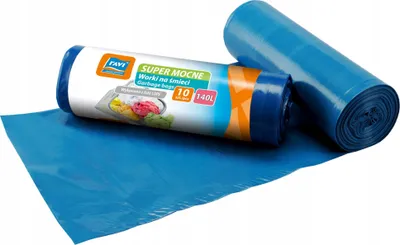 Produktbild von Müllsäcke, blau, reißfest, 140 l, 10 Stück.