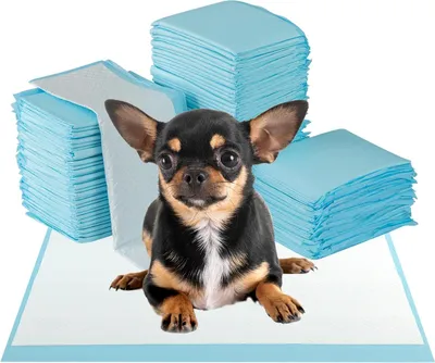 Immagine prodotto di Tappetini per cuccioli - Tappetini da addestramento per cani - Design a 6 strati a prova di perdite - Asciugatura rapida - Tappetini igienici monouso - Blu