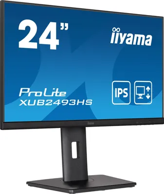Produktbild von iiyama ProLite XUB2493HS-B5, 60,5 cm (23.8"), 1920 x 1080 Pixel, Full HD, LED, 4 ms, Schwarz