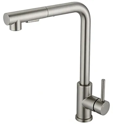 Produktbild von AICA Hochdruck Edelstahl Wasserhahn Küche Ausziehbar Küchenarmatur 2 Sprühfunktionen Mischbatterie Gebürstet