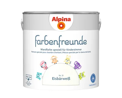 Produktbild von Alpina Farbenfreunde Nr. 21 Eisbärweiß 2,5 Liter matt