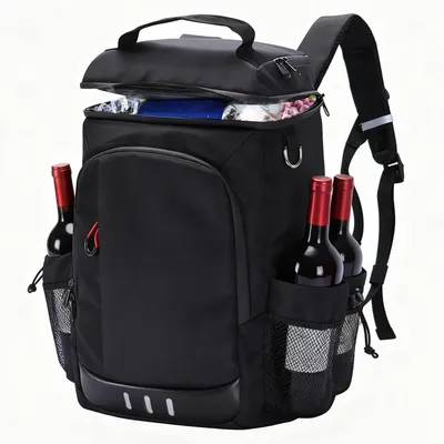 Produktbild von Kühlrucksack 24L Isolierter Picknickrucksack Wasserdicht Auslaufsicher Schwarz