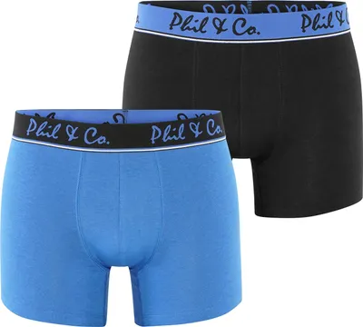 Produktbild von 2-Pack Retropants "Jersey" (Schwarz/Blau) 2XL