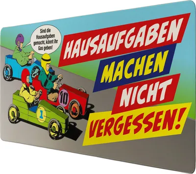 Produktbild von Hausaufgaben nicht vergessen Schreibtischunterlage 69x31cm XXL Mauspad mit