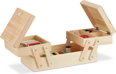 Produktbild von relaxdays Nähkästchen Holz