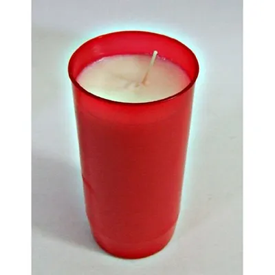 Produktbild von Grablicht Öllicht rot 6 Tage-Brenner 65 mm Durchmesser 14 cm hoch