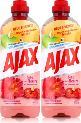 Produktbild von Ajax Allzweckreiniger Hibiskusblütenduft 1L - 100% Reinigungskraft (2er Pack)