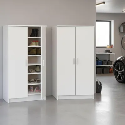 Immagine prodotto di Abram - Scarpiera, 55x35x108h cm Bianco Opaco, Modulabile