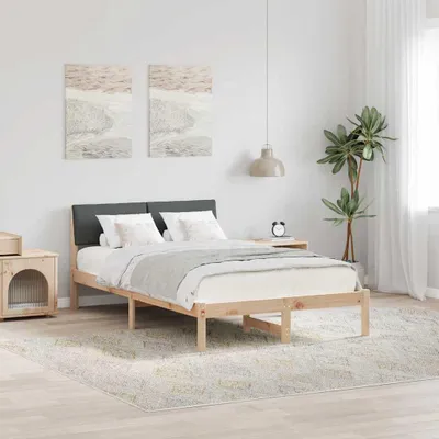 Obrázek produktu pro Maison Exclusive – rám postele hnědý a tmavě šedý 120 x 200 cm masivní borovice