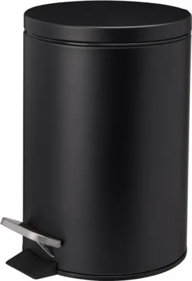 Image de Poubelle métallique avec couvercle NONI, 3 l, noir