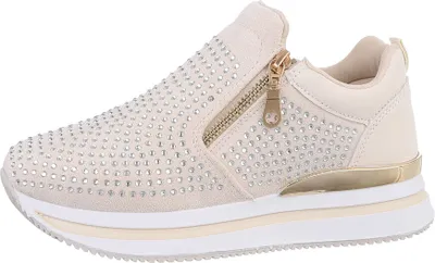 Produktbild von Ital-Design Damen Freizeitschuhe  Wildlederoptik, Lederoptik Sneakers Low 86016701 Beige Gr.  37