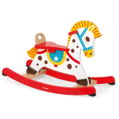 Image de Cheval à bascule punchy en bois - janod - 05981 - bébé