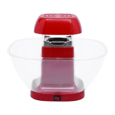 Zdjęcie produktu dla 1200W 80g profesjonalna maszyna do popcornu na gorące powietrze bez tłuszczu Prażalnik do popcornu (czerwony) do użytku domowego