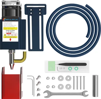 Produktbild von SCULPFUN S30 Pro 10W Lasermodul: mit Wechselobjektiv und Integrierter Hochdruck-Luftunterstützungsdüse, Kompatibel mit S9/S10/S30 Graviermäschine