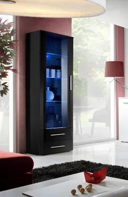 Immagine prodotto di Vetrina nera Mobili per soggiorno Stile moderno di design Arredamento lucido