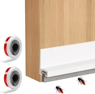 Productafbeelding van Zelfklevende afdichtingsstrips met borstelrand, 3 x 100 cm, geschikt voor deuren en ramen