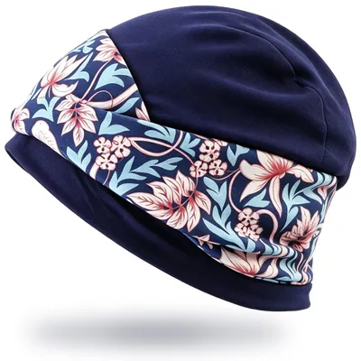 Immagine prodotto di Copricapo da donna, elasticizzato, traspirante, senza cuciture, blu scuro