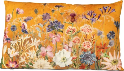 Produktbild von Formano Samt-Kissen Blumenwiese 30x50 cm Dekokissen Sofakissen Zierkissen Floral