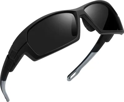 Produktbild von Sportsonnenbrille TR90, gepolarisiert, uni, schwarz, UV-Schutz, für Outdoor-Aktivitäten