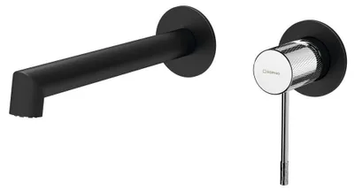 Imagen del producto de Sapho Solaria, grifo de lavabo de 2 salidas, color  mate/cromado