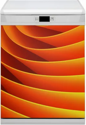 Produktbild von Magnetmatte Geschirrspüle Abwaschbar Küche Magnete  Dekor 60x80 cm  - Orangenwellen