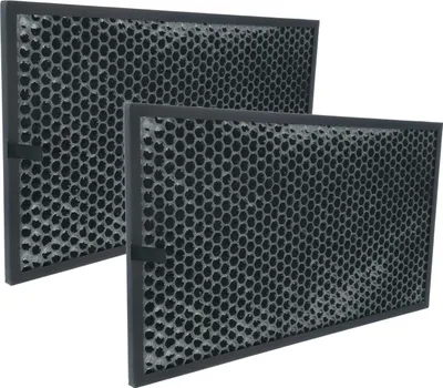 Produktbild von vhbw 2x Aktivkohlefilter kompatibel mit Sharp KC-860E, KC-C150E Luftreiniger - Luftfilter Schwarz