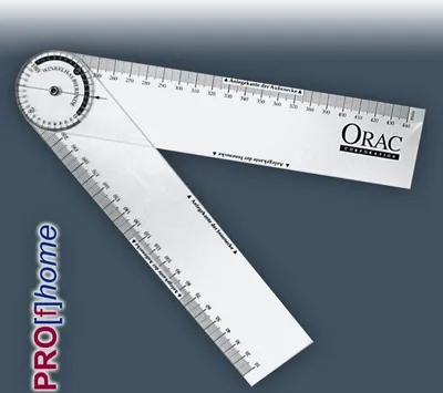 Produktbild von Speziallineal Winkelmesser Schmiege Orac Decor Zubehör FB 15 | transparent flexibel biegsam
