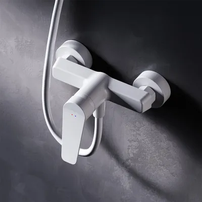 Produktbild von AM.PM Duscharmatur Einhebel Brausebatterie Weiss Armatur Mischbatterie Brausearmatur Brausebatterie Wasserhahn Bad Mischbatterie Dusche