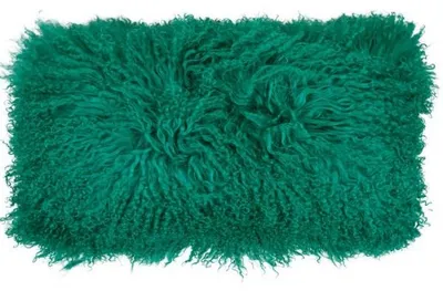 Produktbild von pad Kissenhülle Lammfell Kissen Glory Dark Green  (30x50cm)