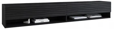 Obrázek produktu pro Moderní skříňka pod TV APOLLO I 180 cm, MDF Lowboard, RTV komoda, vlna černá