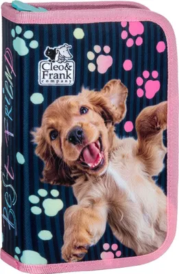 Produktbild von Süßer Hund Federtasche gefüllt Federmäppchen Federmappe Stifte Mäppchen