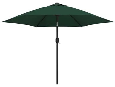 Produktbild von Zimilo Sonnenschirm Grün, Ø 3 m Gartenschirm mit Stahlmast, UV Schutz, Sonnenschirm neigbar, Kurbelöffnung, 6 Stahlstreben