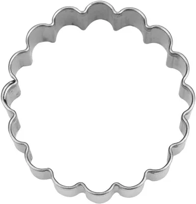 Produktbild von Städter Linzer-Ausstecher Ring Gewellt, Ausstechform, Plätzchenform, Plätzchen, Edelstahl , Ø 4 cm / H 1.5 cm , 124073