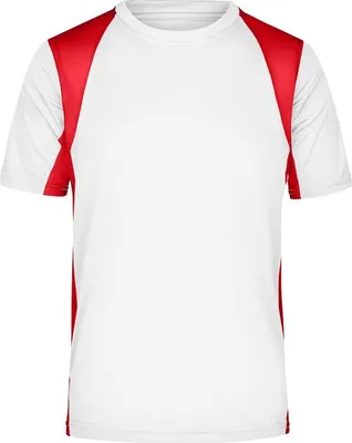 Produktbild von Men's Running-T Funktionelles Laufshirt white/red, Gr. XL