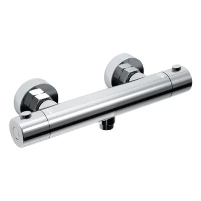 Produktbild von JOHO Thermostatbatterie Duscharmatur mit Thermostat, Dusche Thermostatarmatur Mischbatterie mit 38 °C Sicherheitstaste, Duscharmatur Chrom Rund