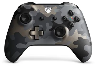 Produktbild von Microsoft Xbox Wireless Controller – Night Ops Camo Special Edition, Gamepad, PC, Xbox One, Xbox One S, Xbox One X, D-Pad, Home button, Menü-Taste, Verkabelt & Kabellos, Schwarz, Camouflage, Grau, Akku
