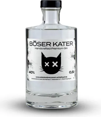 Produktbild von Böser Kater Premium Gin / mit Holunderblüten & Cranberries