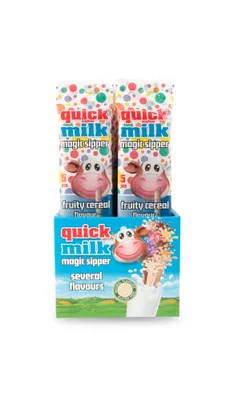 Produktbild von QUICK MILK - Fruity Cereal - Trinkhalme mit Fruchtgetreidegeschmack - 30 g