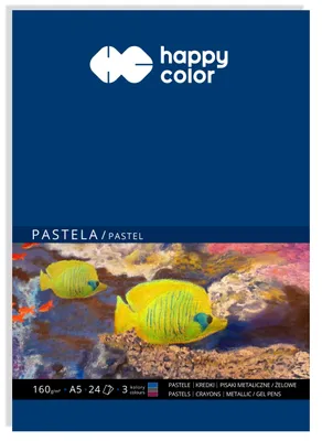 Zdjęcie produktu dla Blok do pasteli A5 24 ark 3 kolory 160g Happy Color