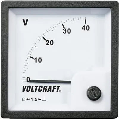 Obrázek produktu pro Voltcraft AM-72x72/40V Analog-Einbaumessgerät AM-72x72/40V 40 V Drehspule (AM-72x72/40V)