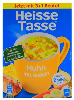 Produktbild von Heisse Tasse Huhn mit Nudeln, 9er Pack (9 x 48.4g)