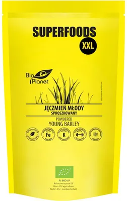 JĘCZMIEŃ MŁODY SPROSZKOWANY BIO 400 g - BIO PLANET SUPERFOODS