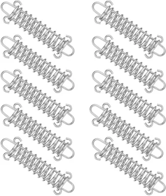 Produktbild von 10 Stück Spannfeder Zugfeder Edelstahl,Spiralfeder,Spannfedern,Federclips für Sonnensegel, Zelt, Markise, Tarps, Camping-Befestigung