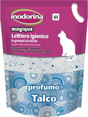 Immagine prodotto di Lettiera per gatti Inodorina Magique Talco Talco in polvere 5 L